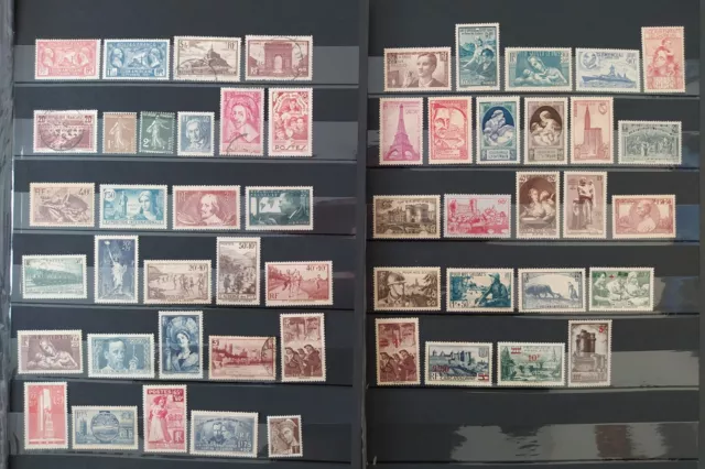 FRANCE IMPORTANTE COLLECTION de TIMBRES NEUFS de 1930 à 1968  19 scans