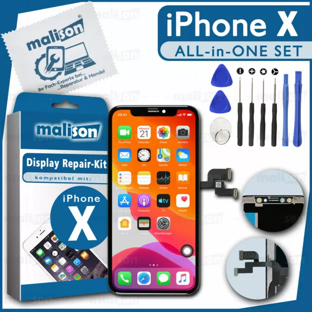 Ersatz LCD iPhone X OLED Display Retina HD Bildschirm 3D Touch Screen - X 10 O.W