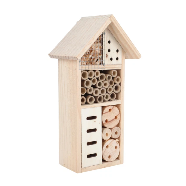 Wood House Garden Habitat Bees Shelter House Ladybug Shelter