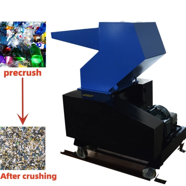 220V 7.5KW Plastic Bottle Crusher Multi-knife Fine Crushing Equipment Granulator