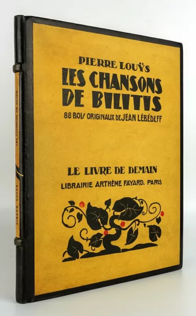 📖 Pierre LOUŸS - Les Chansons de Bilitis-SUPERBE RELIUER ORNÉE avec étui-1940