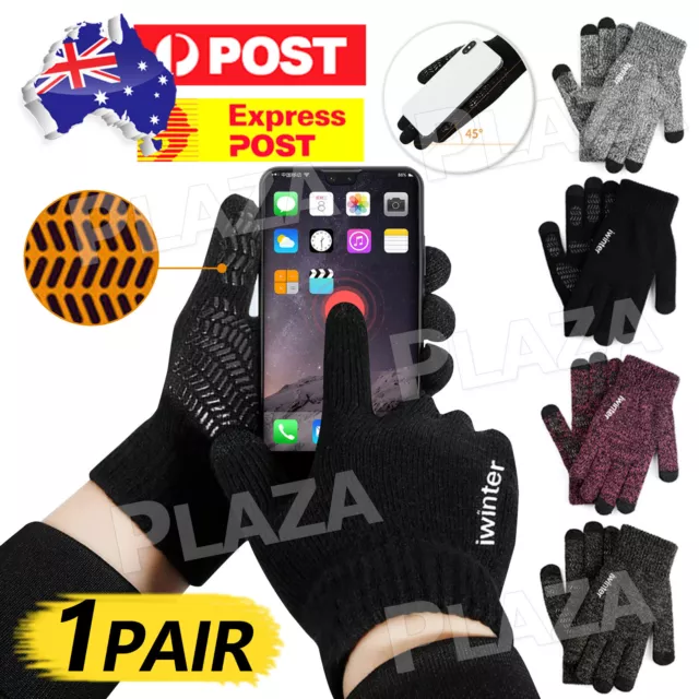 UNISEX WINTER WARM WINDPROOF Mobile Phone ANTI-SLIP THERMAL TOUCH SCREEN GLOVES