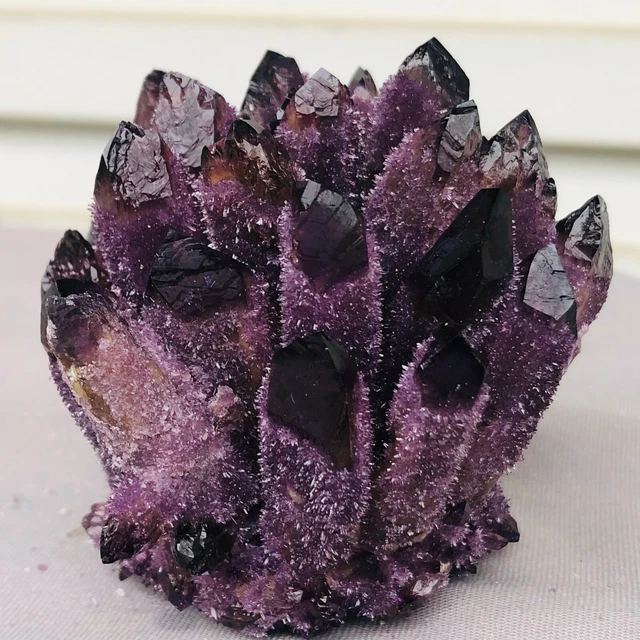 333g  New Find purple Phantom Quartz Crystal Cluster Mineral Specimen Healing
