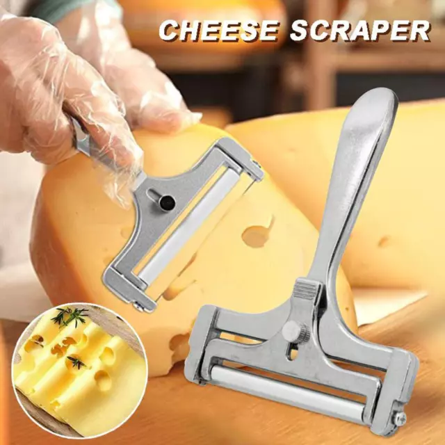 Trancheuse à fromage en fil d'acier inoxydable - Coupe-fromage à main pour  cheddar, gruyère, raclette, bloc de fromage mozzarella
