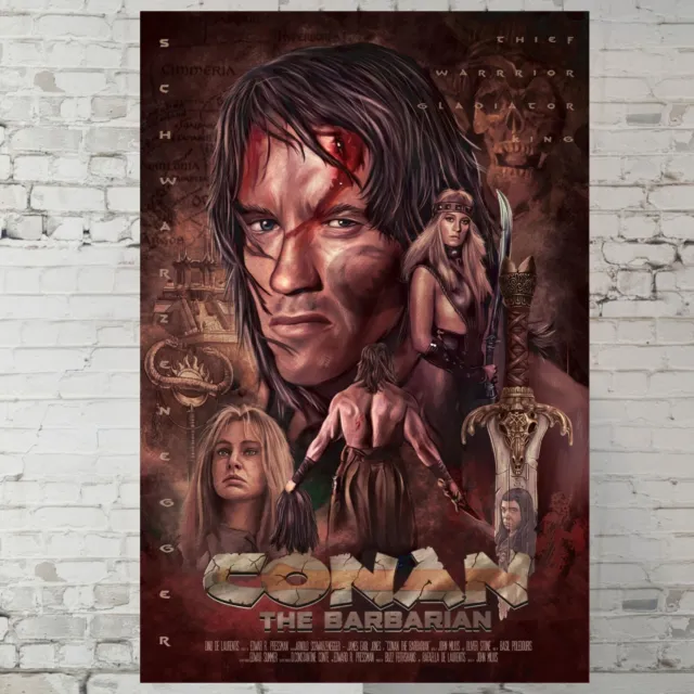 Conan The Barbarian movie poster, Arnold Schwarzenegger - 11x17" Wall Art Gift