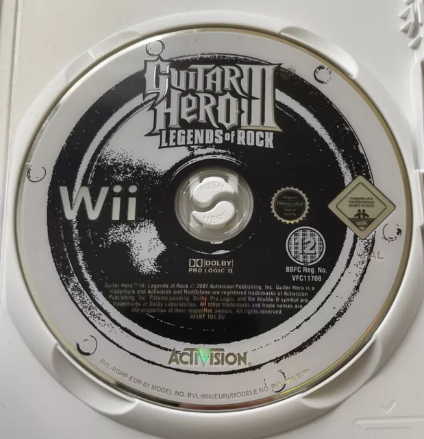 Guitar Hero III 3 Legends Of Rock Nintendo Wii Nur CD