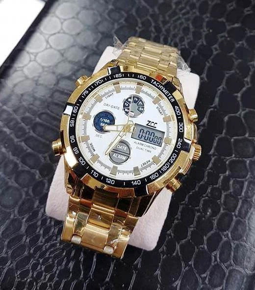 Akzent Exclusive Orologio da uomo Beige, nero, analogico, in