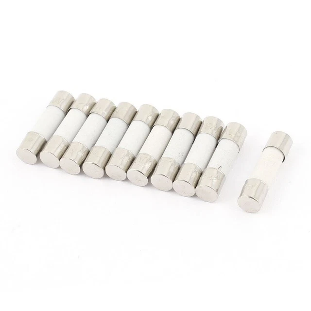 10 pieces 250V 5A T5A Delai D'action Retardee Fusibles En Ceramique Tubes 5x20L2
