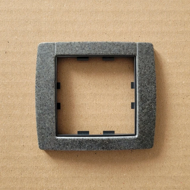 HAGER WK651 - 1 Plaque 1 poste Kallysta Noir de Roche