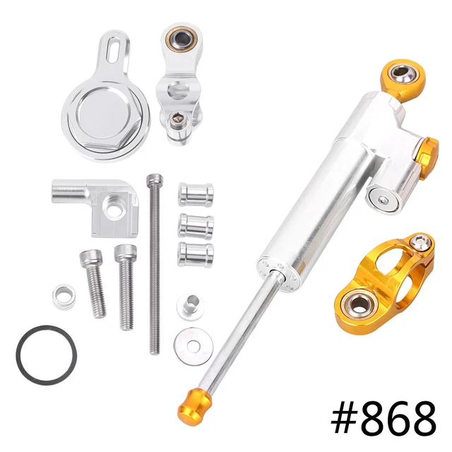 Kit staffa di montaggio stabilizzatore ammortizzatore sterzo per Yamaha YZF R1 1998-2001 s+d