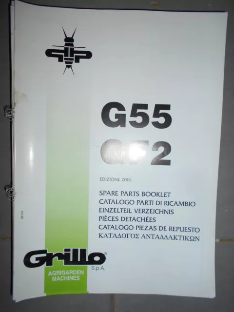 GRILLO motoculteur G55 - GF2 : catalogue pièces détachées 2001