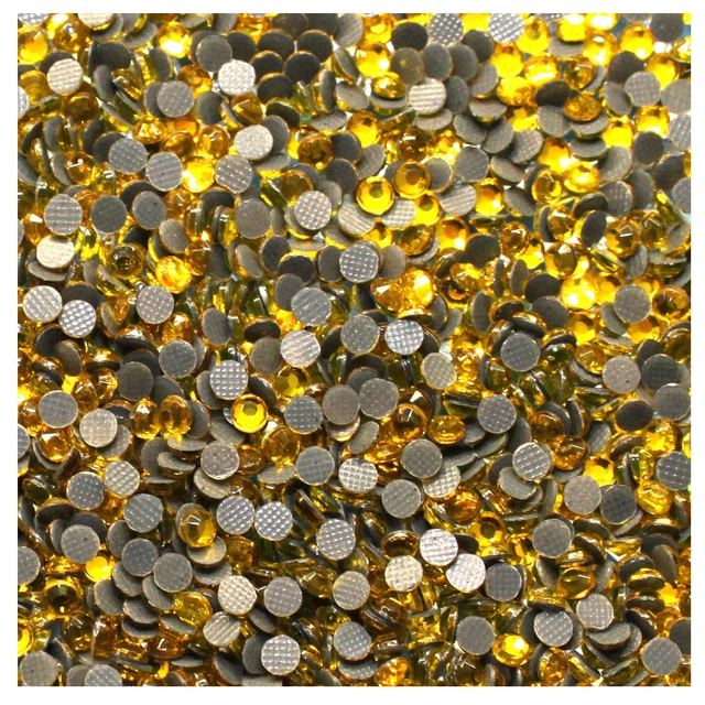 Strass  JAUNE CITRON 500 ex mélange s6+ s10+ s16+ s20 HOT FIX RHINESTONE mixed