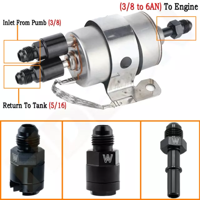 -6AN Fuel Rail Line Fitting to GM Quick Connect LS Swap W/Thread Female Adapter