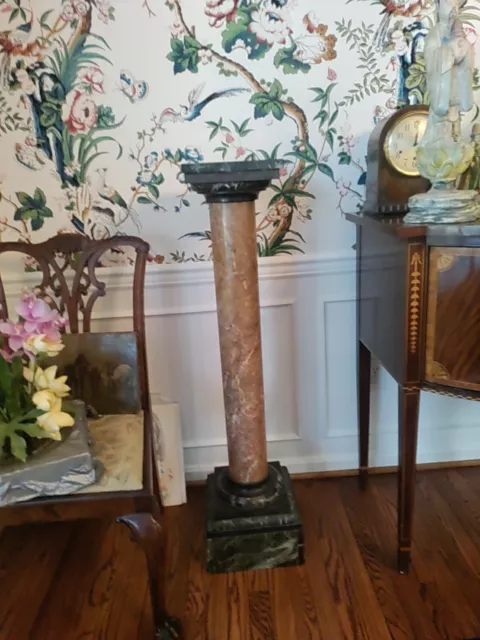 Antique Onyx Sculpture Display Pedestal 19th Century