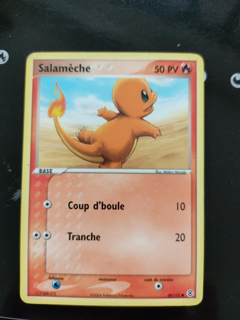 Carte Pokemon - Salamèche Lp 58/112 Ex Rouge Feu Vert Feuille