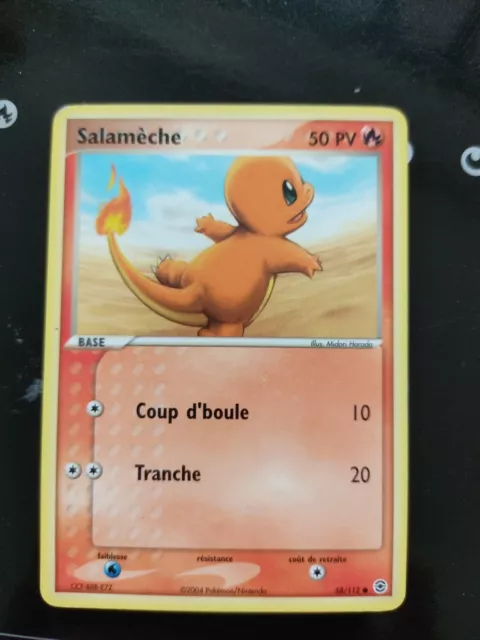 Pokemon Card - Salamèche Lp 58/112 Ex Red Light Green Sheet