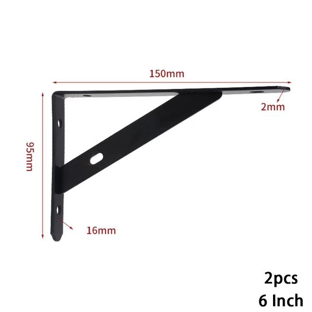 2x Metal Shelf Bracket L-Shaped Thickened Corner Brace Shelf Right Angle Bracket