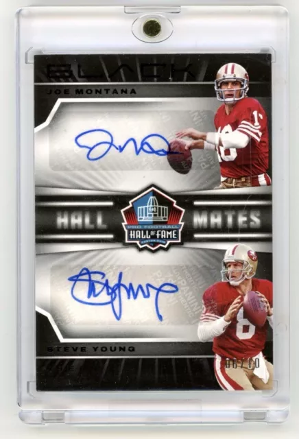 2023 Panini Black Joe Montana Steve Young Dual Autograph Auto 49ers /10 HOF