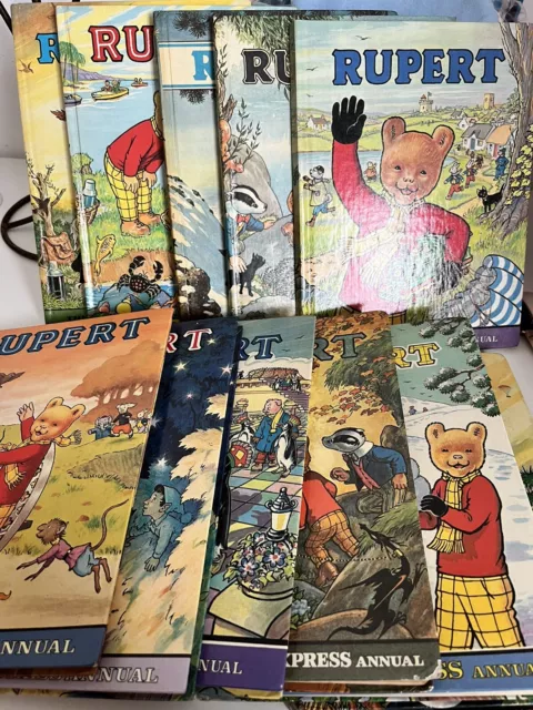 Rupert Bear Annuals - Job Lot Collection Vintage Books antique comics magazines