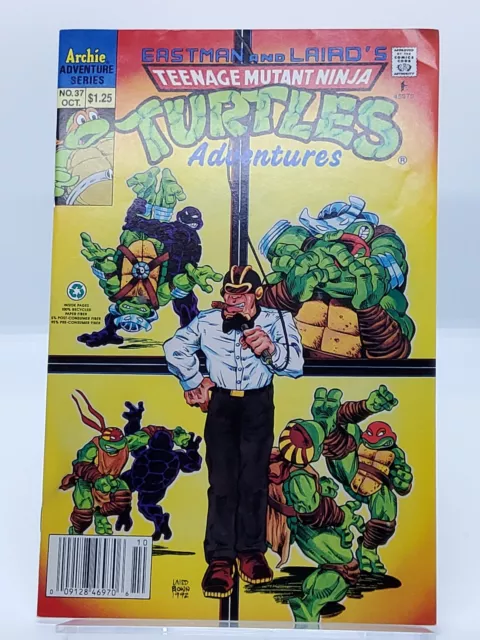 Teenage Mutant Ninja Turtles Adventures #37 VF Newsstand Archie 1992