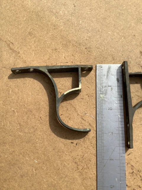 ANTIQUE VICTORIAN RECLAIMED CURTAIN POLE BRACKET SUPPORT ARM - 40mm POLE GAP