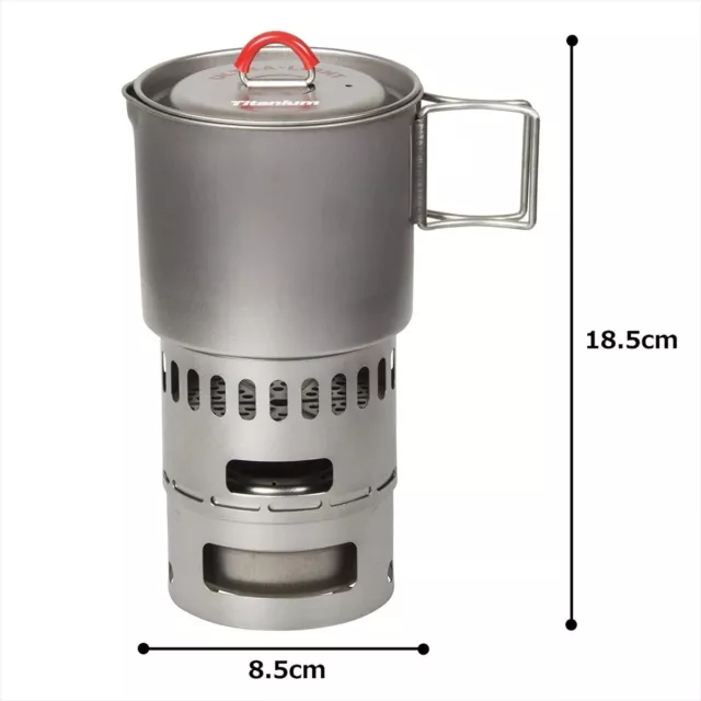 Evernew Pot 500 Stove Set ECA268R Titanium (Not Trangia, alcohol)