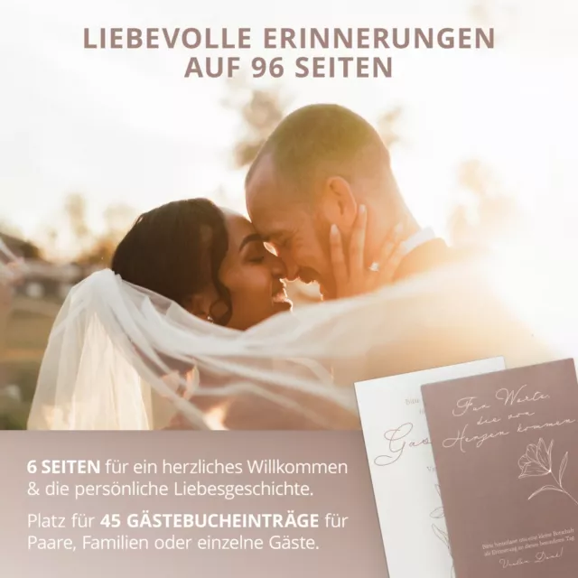 AMARI ®  Hochzeit Gästebuch mit Fragen zum Ausfüllen als tolle Erinnerung 3