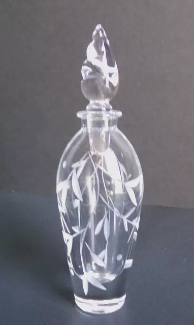 Lenox Cut Crystal Opal Innocence Perfume Bottle with Stopper 5.5"