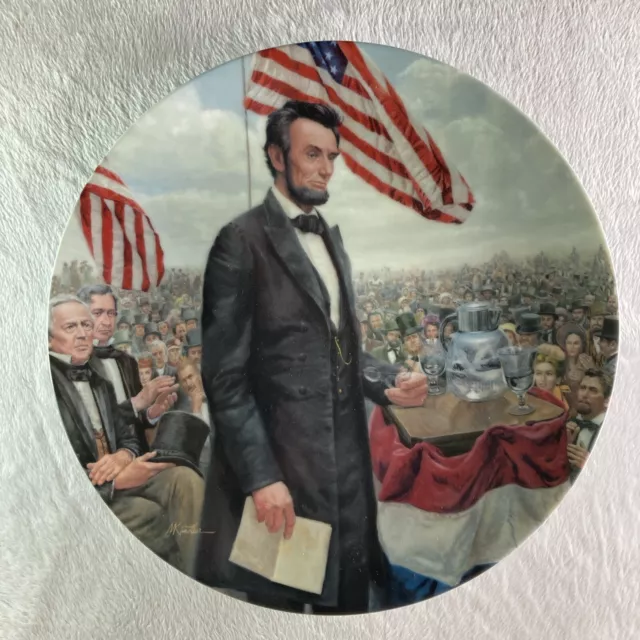 THE GETTYSBURG ADDRESS Plate Lincoln, Man of America Mort Kunstler Abraham Abe