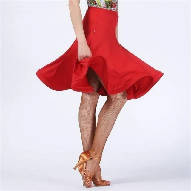 Latin Dance Fishtail Skirt Dress Salsa Tango Ballroom Dancewear Rumba Practice