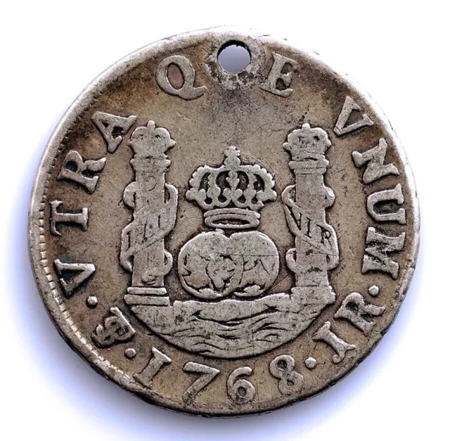 Spanien-Karl III. 1 Königliche „Säule“ 1768 JR. Potosi. Silber 3,2 g....