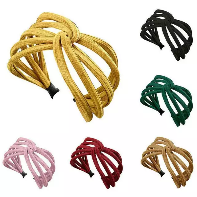 Women Headband Twist Hairband Bow Knot Cross Tie Cloth Headwrap Hair Band