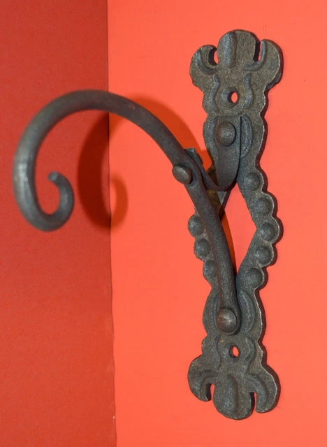 Lantern Wall Hook Lamp Planter Hanger Wrought Iron made by Blacksmith in USA