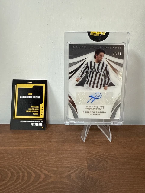 Quadro Con Autografo Roberto Baggio Juventus - Cornice 25.4x20.3cm | Cimelio Da Collezione - Foto 2