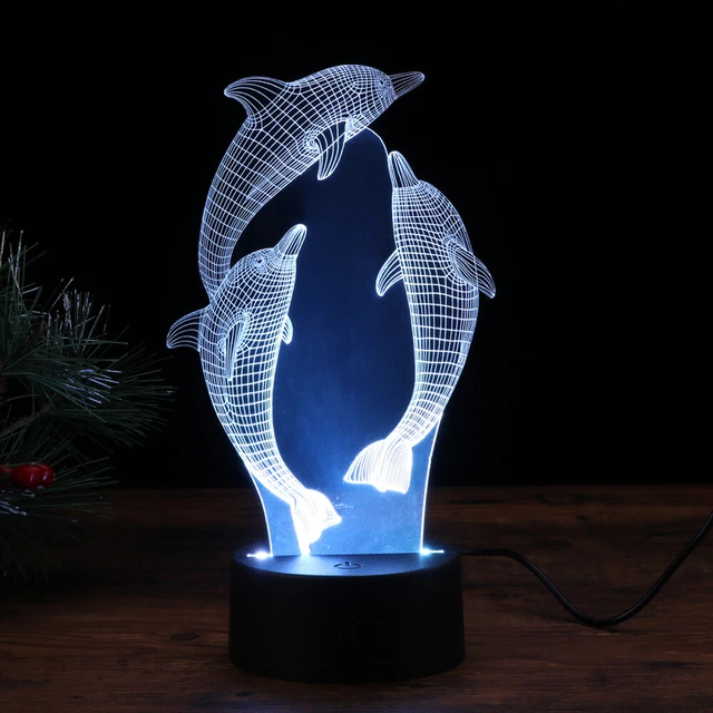 3 LIGHTING COLOR Change Lamp Aquarium Divider Illusion Night £10.99