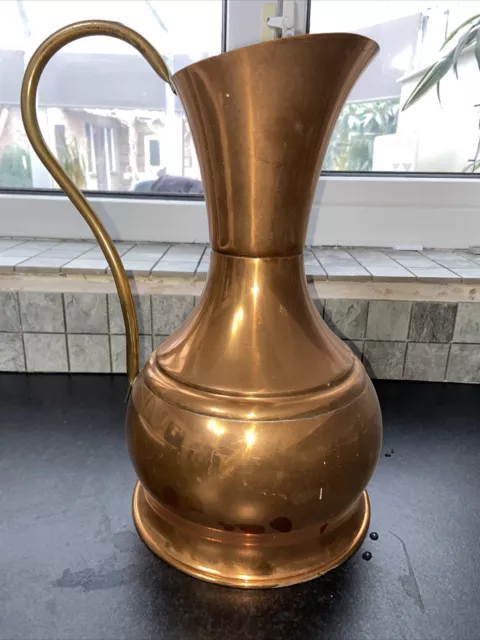 Large Vintage copper Pitcher Jug 13”