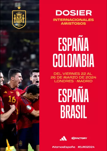 Official programme Spain v Colombia & Brazil 2024 Friendly