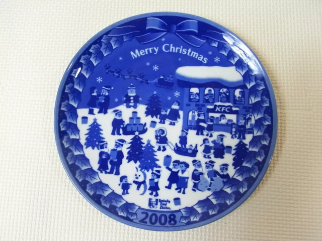 KFC Kentucky Fried Chicken Christmas Plate 2008 Japan Colonel Sanders dish