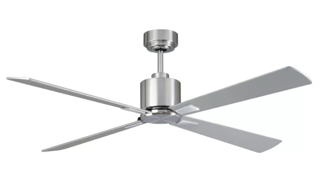 DC ceiling fan with remote Airfusion Climate DC brushed chrome 132 cm 52"