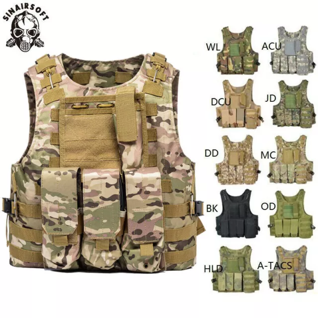 Jagd Militär Weste Paintball Molle Taktische Platte Träger Weste Airsoft Vest