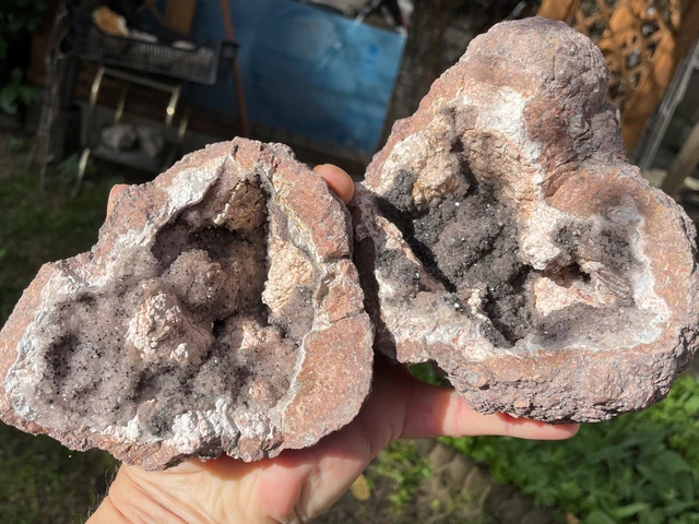 Rauchquarz Geode geschlossen aus Sidi Rahal, Marokko 15 x 14 cm