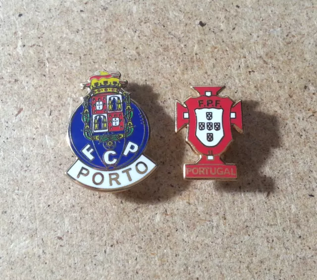 Fc Porto & Portugal - Vintage Enamel Badge / Badges