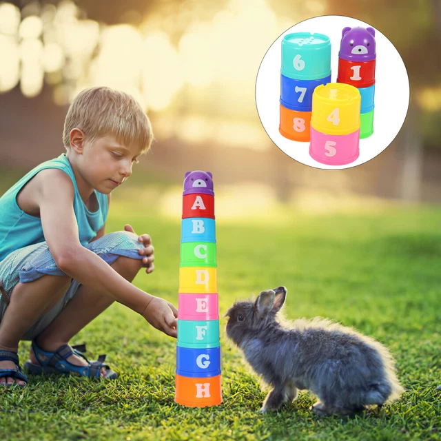 8 Pcs Jouets À Gobelets Empilables Tout-petit Enfant D'étude Pour Enfants