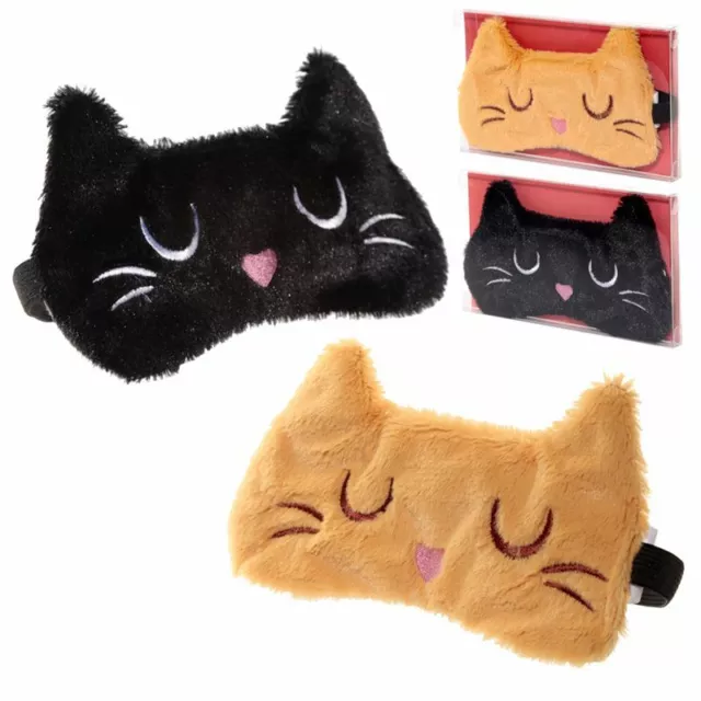 Schlafbrille Katze Feline Fine Schlafmaske Augenmaske flauschig weich NEU