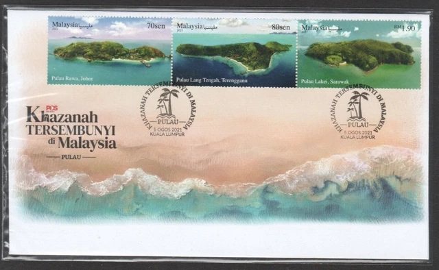 Malaysia 2021 Hidden Treasure Of Malaysia – Insel-Ersttagsbrief Mit 3...