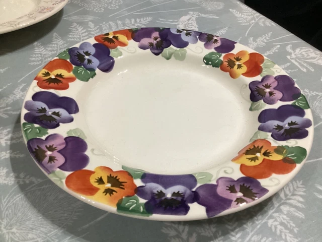 Emma Bridgewater  Purple Pansy 10.5” Dinner  Plate New Best