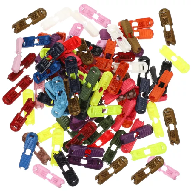 100 Pcs Elastic Adjustment Buckle Plastic Adjustable Cord Ends Stopper Slider