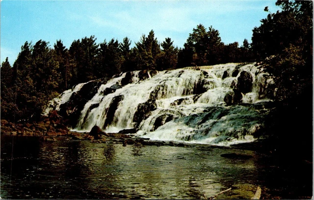 Bond Falls Ontonagnon River Upper Peninsula Michigan Vintage Postcard