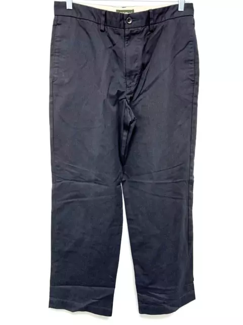 Eddie Bauer Mens Black Flat Front Chino Pants - Size 35x34