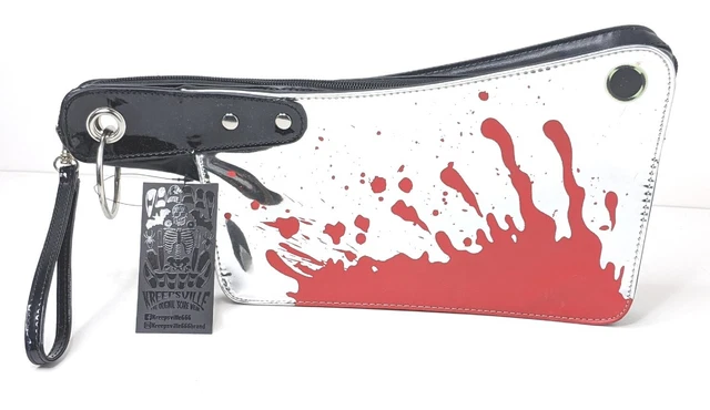 Kreepsville 666 Cleaver Clutch Horror Movie Gothic Emo Punk Purse Metallic Bag